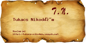 Tukacs Nikodém névjegykártya